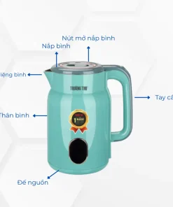 Ấm Siêu Tốc Trường Thọ BA-8388 2 lít Inox 304 2 lớp chống nóng
