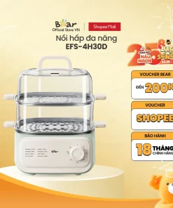 Nồi Hấp Thức Ăn 10.3L Bear EFS-4H30D - Hàng Chính Hãng