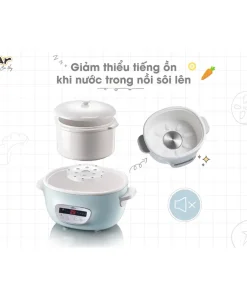 Nồi Nấu Chậm 2.5L Bear SUBE003 Chính Hãng Đa Năng Bản Tiếng Việt Kèm Lồng Hấp