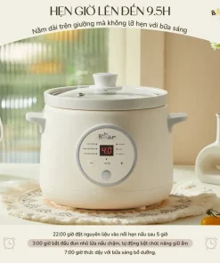 Nồi Nấu Cháo Chậm BEAR 1.5L NNC15 Nồi Nấu Chậm Cho Bé Hầm Giữ Ấm Giữ Trọn Chất Dinh Dưỡng Nồi Nấu Cháo Bản Tiếng Việt