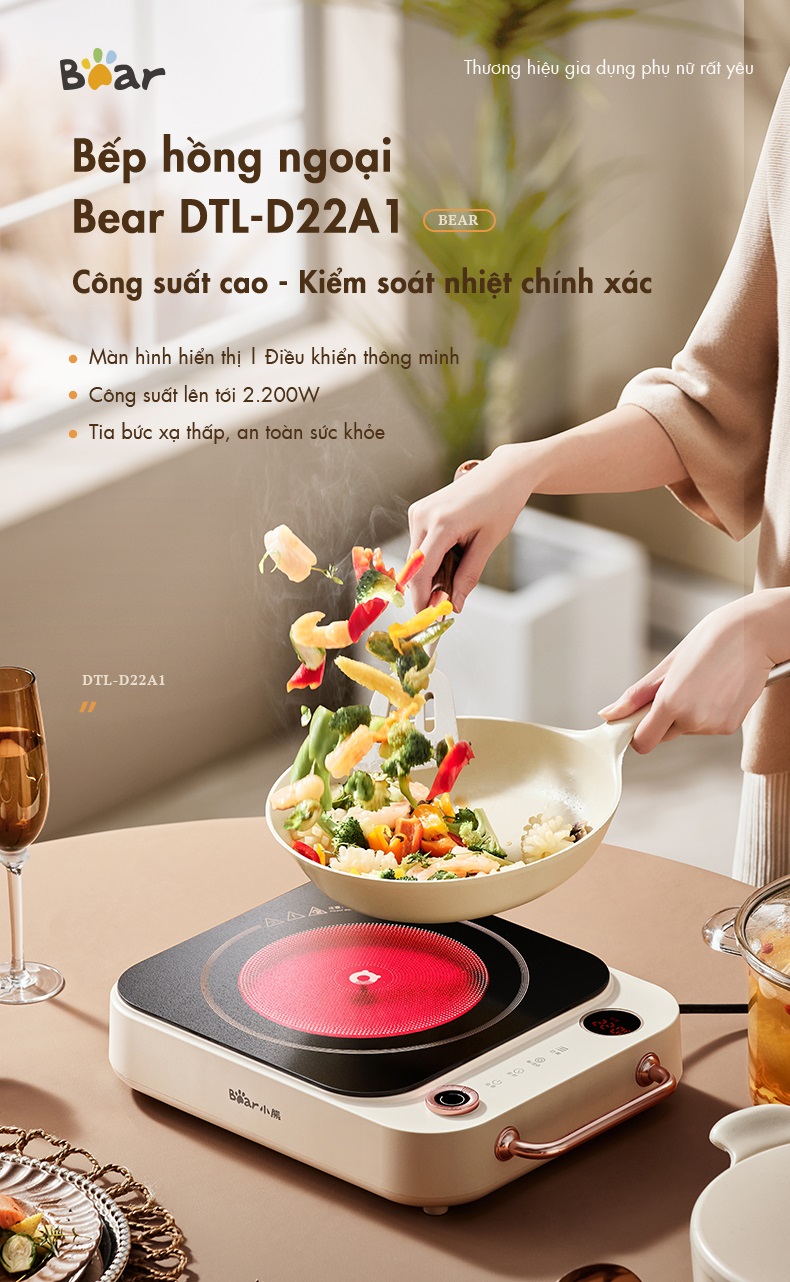 Bếp Hồng Ngoại Cao Cấp Bear DTL-D22A1 - Hàng Chính Hãng
