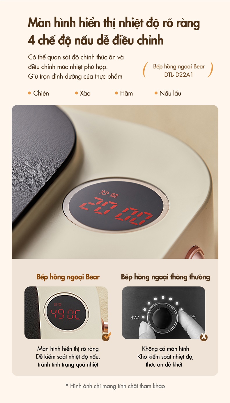 Bếp Hồng Ngoại Cao Cấp Bear DTL-D22A1 - Hàng Chính Hãng