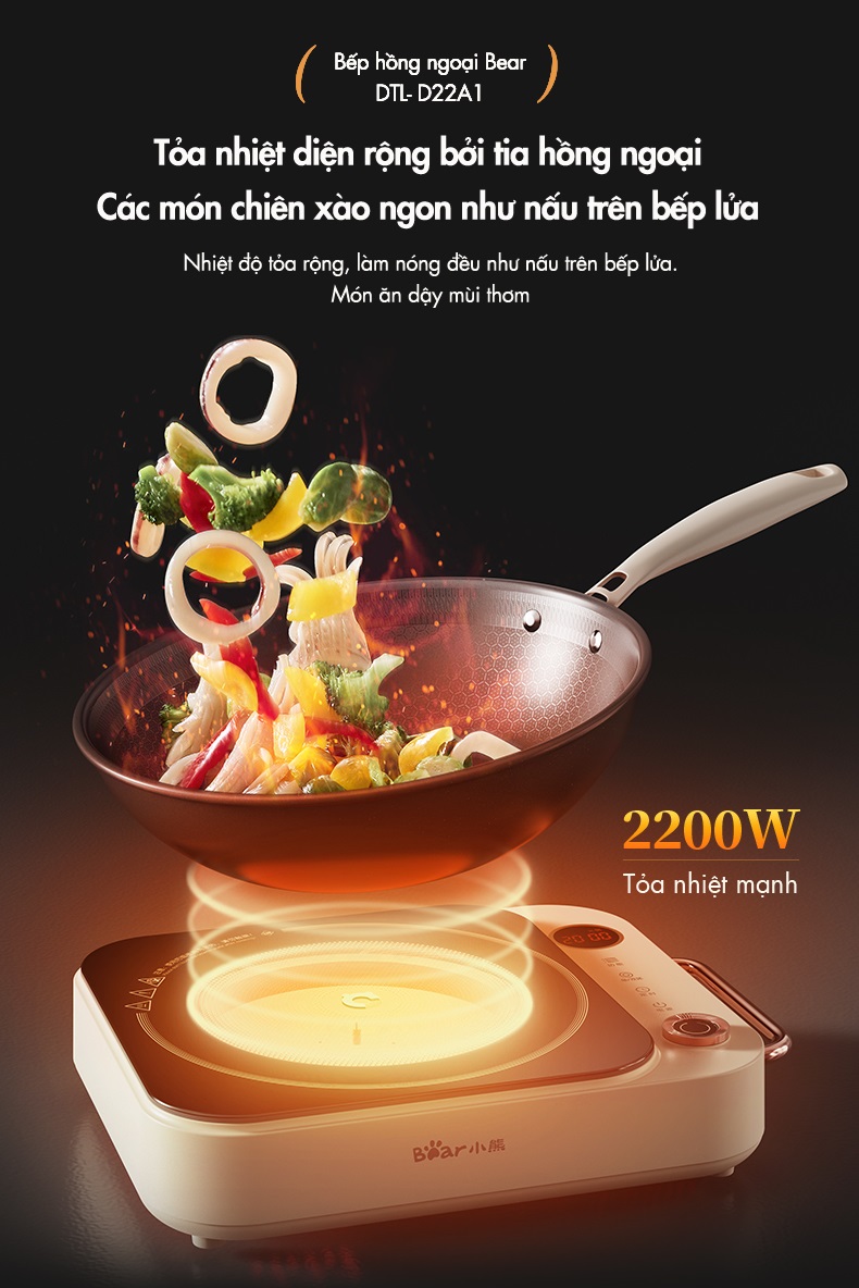 Bếp Hồng Ngoại Cao Cấp Bear DTL-D22A1 - Hàng Chính Hãng