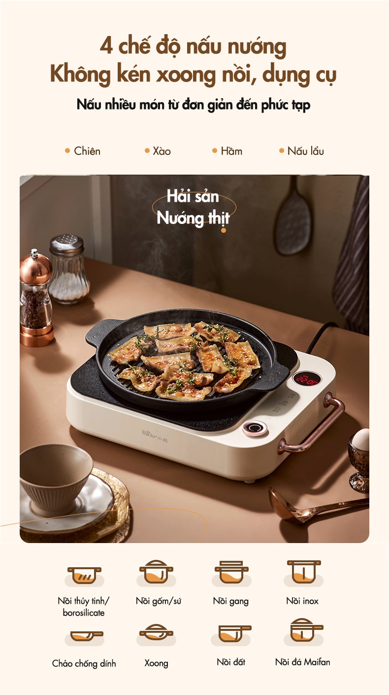 Bếp Hồng Ngoại Cao Cấp Bear DTL-D22A1 - Hàng Chính Hãng
