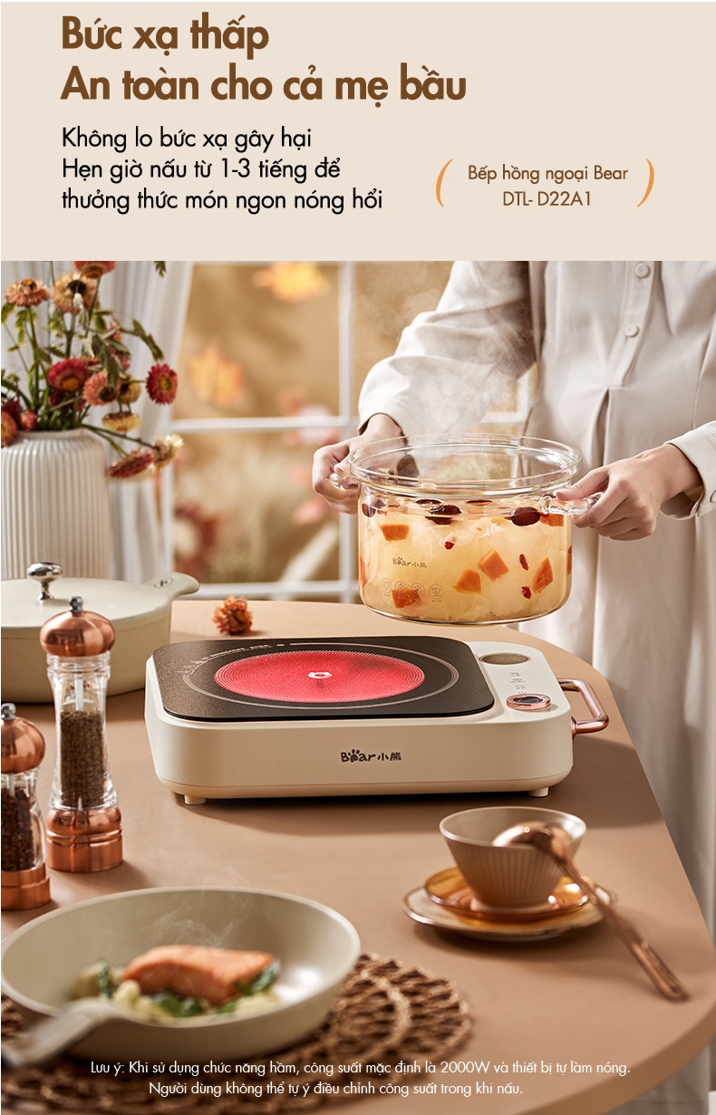 Bếp Hồng Ngoại Cao Cấp Bear DTL-D22A1 - Hàng Chính Hãng