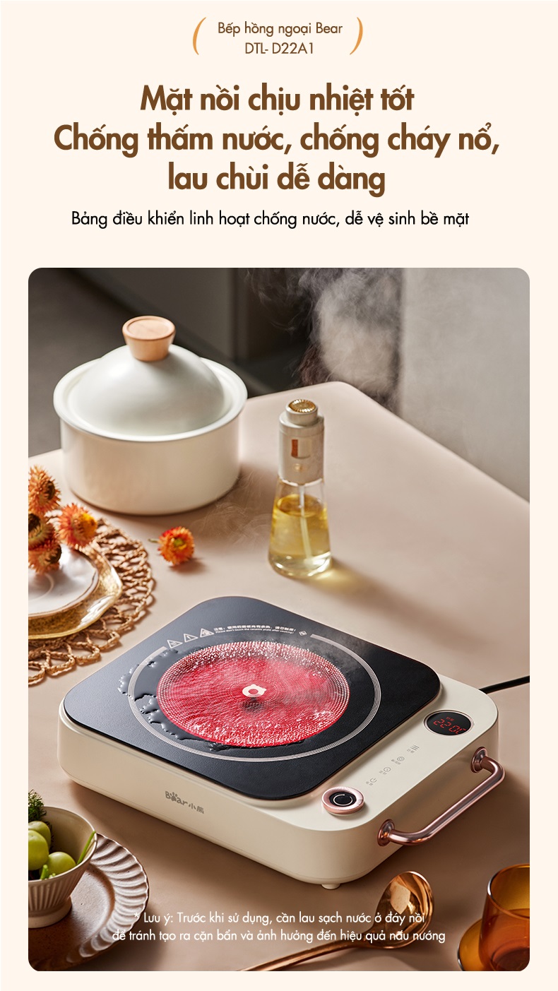 Bếp Hồng Ngoại Cao Cấp Bear DTL-D22A1 - Hàng Chính Hãng