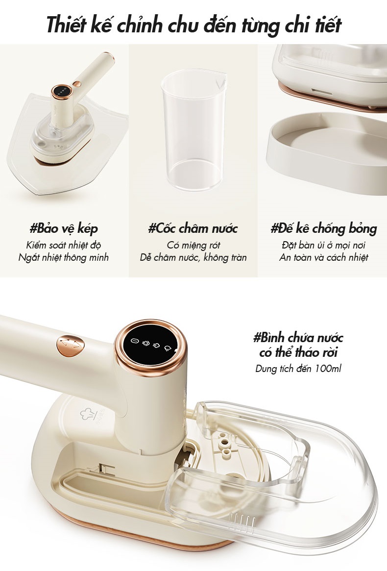 Bàn ủi hơi nước cầm tay Bear GTJ-A12Z2 - Hàng Chính Hãng