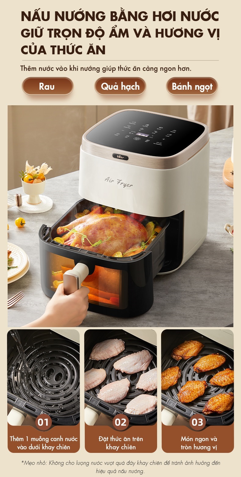 Nồi Chiên Không Dầu 5LQZG-P15R8 - Hàng Chính Hãng