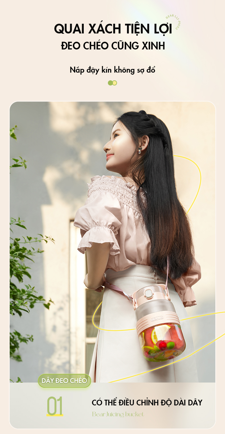 Máy Xay Sinh Tố Cầm Tay LLJ-P10X5 - Hàng Chính Hãng