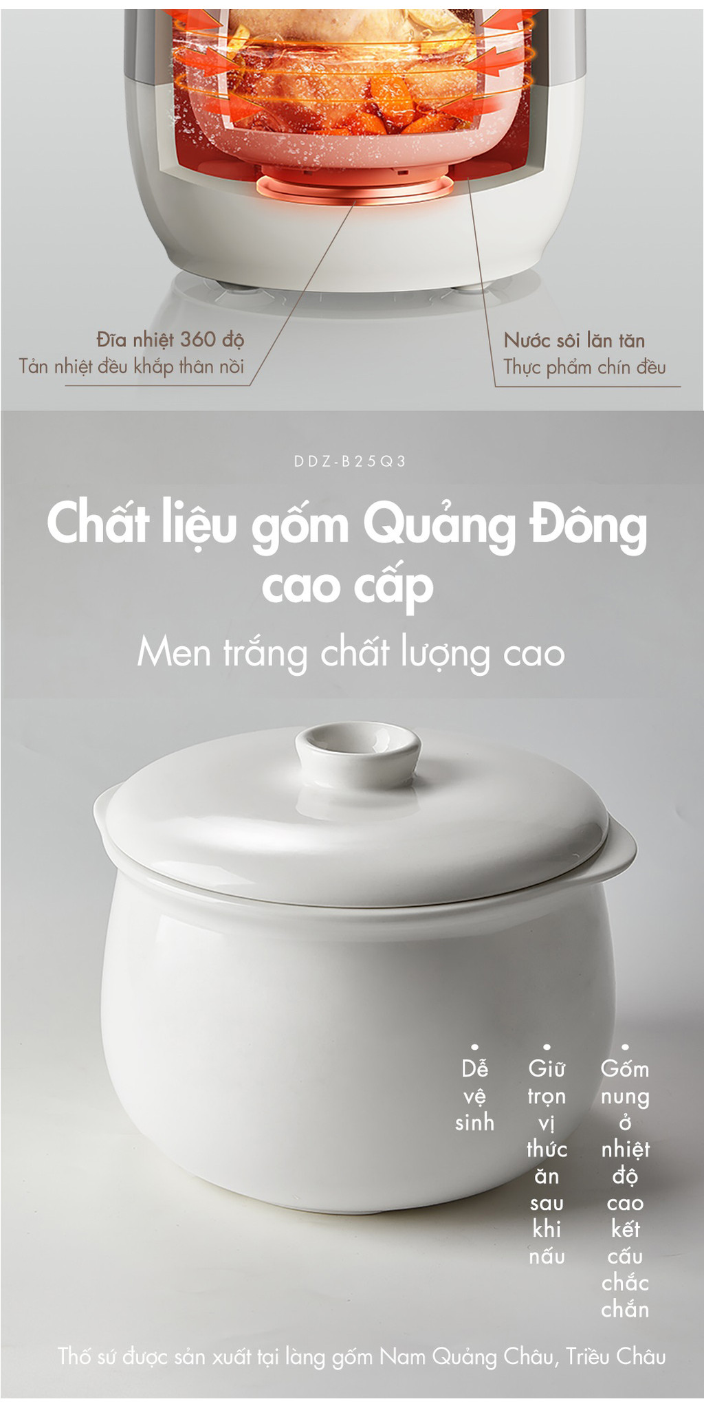 [Livestream] Nồi Nấu Chậm 2.5L Đa Năng Bear DDZ-B25Q3 (KÈM XỬNG HẤP) - Hàng Chính Hãng