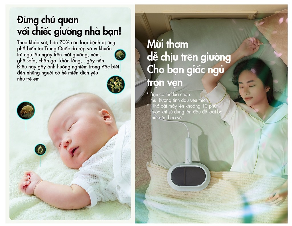 Máy hút bụi giường nệm đa năng Bear CMY-B03M1 - Hàng Chính Hãng
