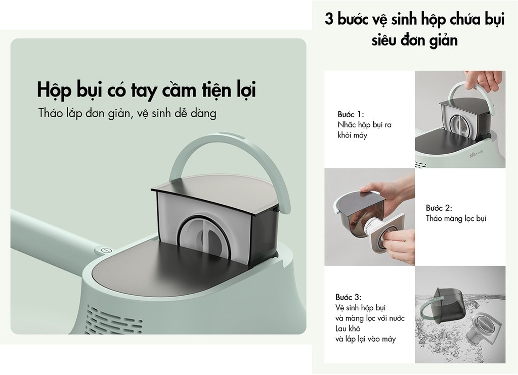 Máy hút bụi giường nệm đa năng Bear CMY-B03M1 - Hàng Chính Hãng