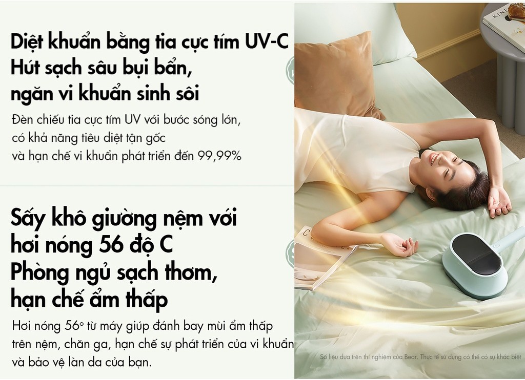 Máy hút bụi giường nệm đa năng Bear CMY-B03M1 - Hàng Chính Hãng