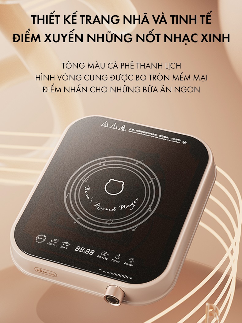 Bếp điện từ 2000W Bear DCL-A22Q5 - Hàng Chính Hãng
