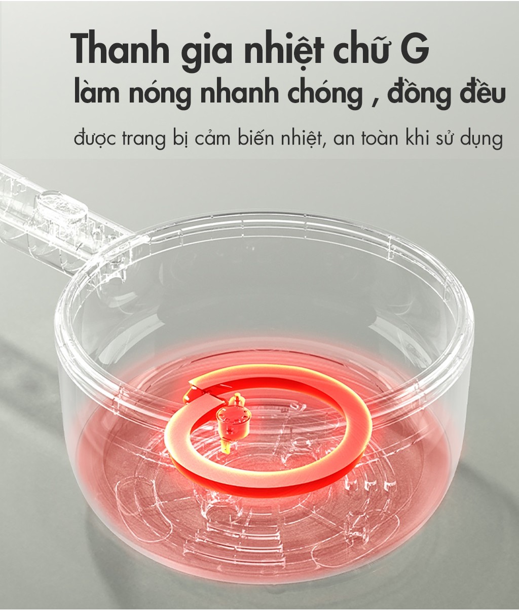 Nồi nấu đa năng 1.6L Bear DRG-E15P2 800W (kèm xửng hấp) - Hàng Chính Hãng