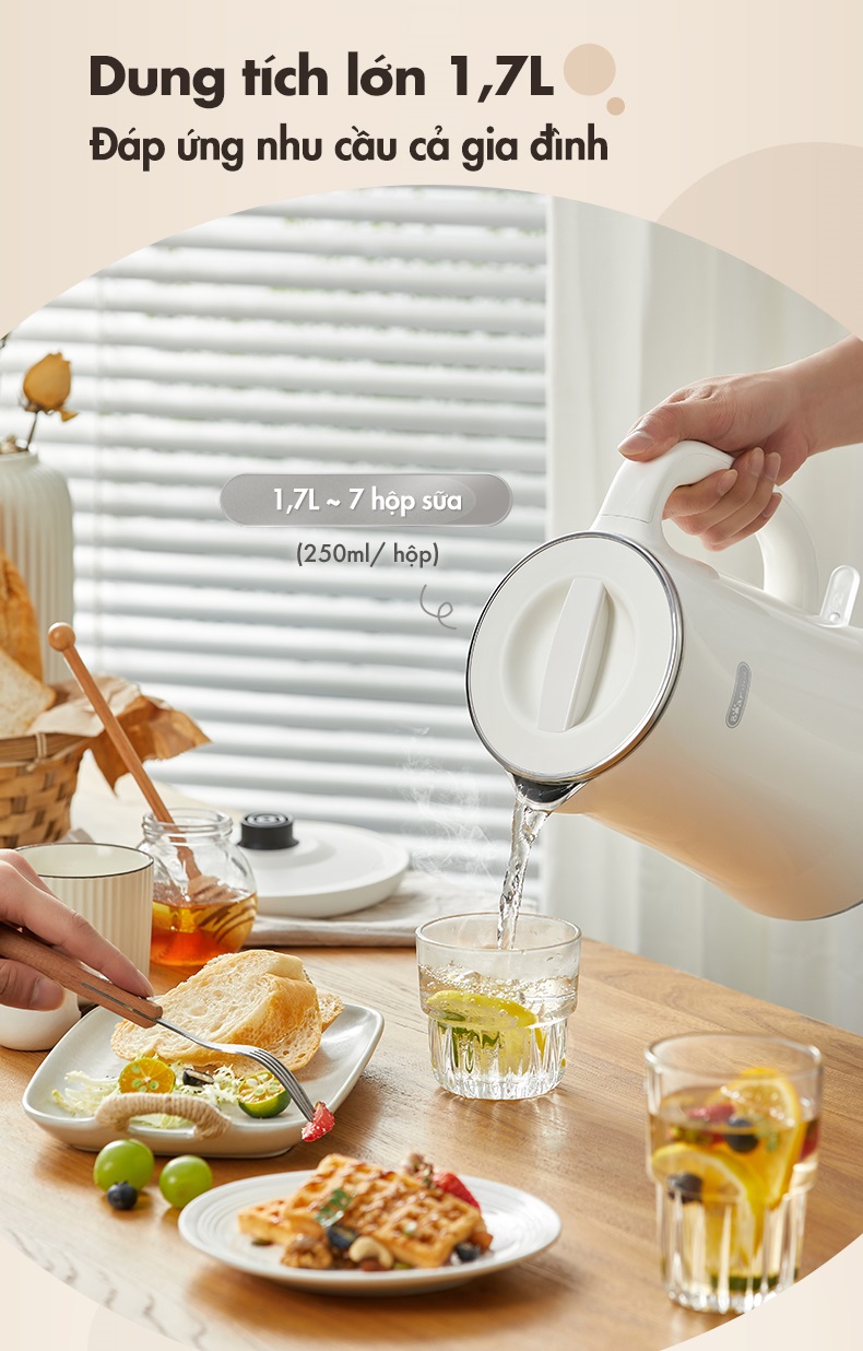 Ấm Đun Siêu Tốc 1.7L Bear ZDH-D17K2 - Hàng Chính Hãng