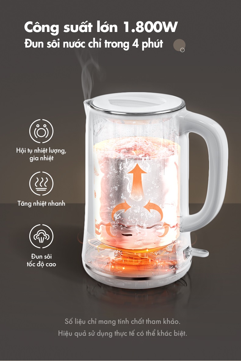 Ấm Đun Siêu Tốc 1.7L Bear ZDH-D17K2 - Hàng Chính Hãng