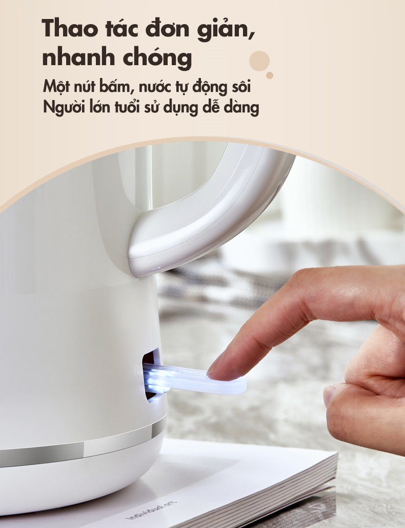 Ấm Đun Siêu Tốc 1.7L Bear ZDH-D17K2 - Hàng Chính Hãng