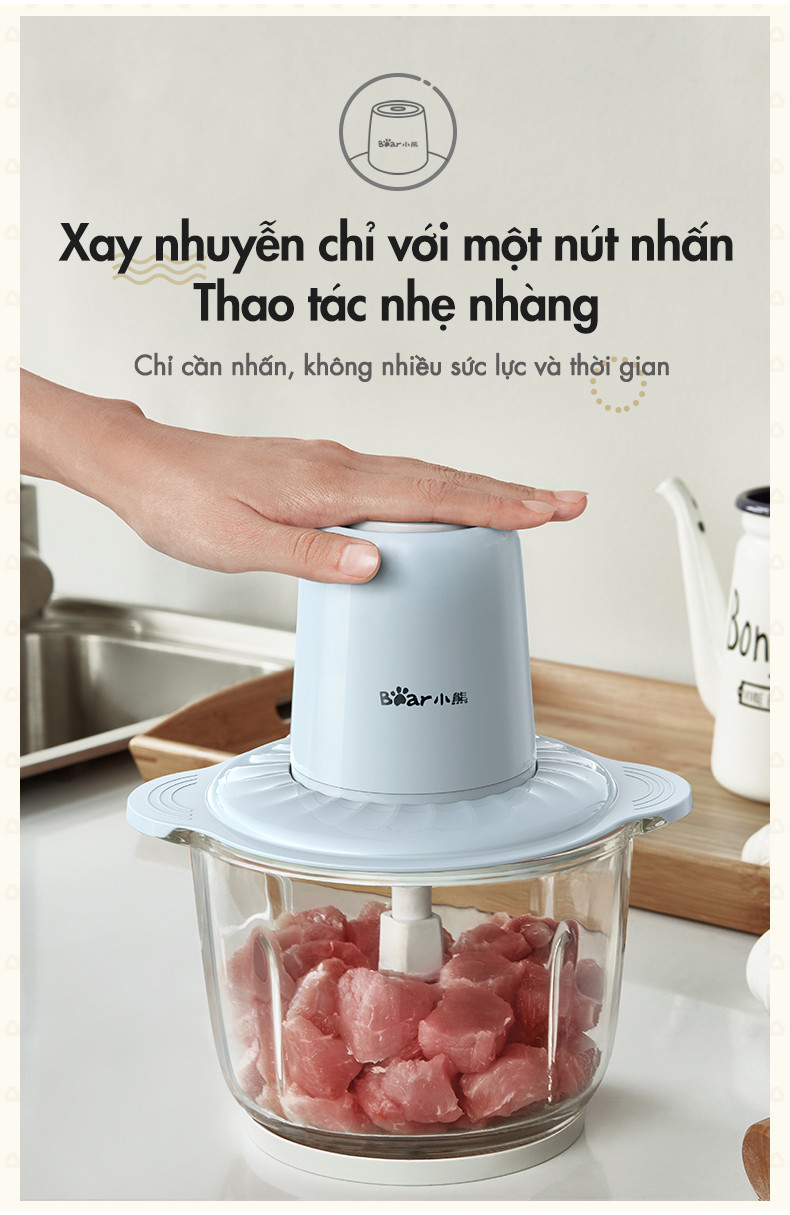 [Livestream] Máy xay thực phẩm đa năng 2L Bear QSJ-C03B1 - Hàng chính hãng