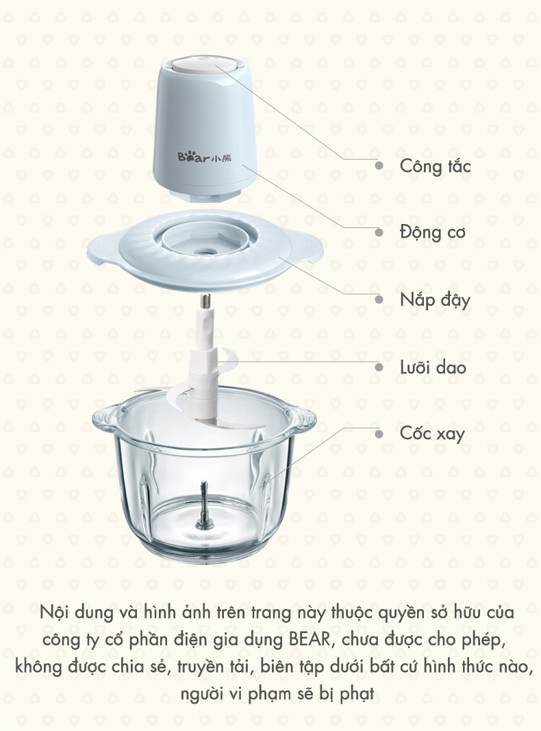 [Livestream] Máy xay thực phẩm đa năng 2L Bear QSJ-C03B1 - Hàng chính hãng