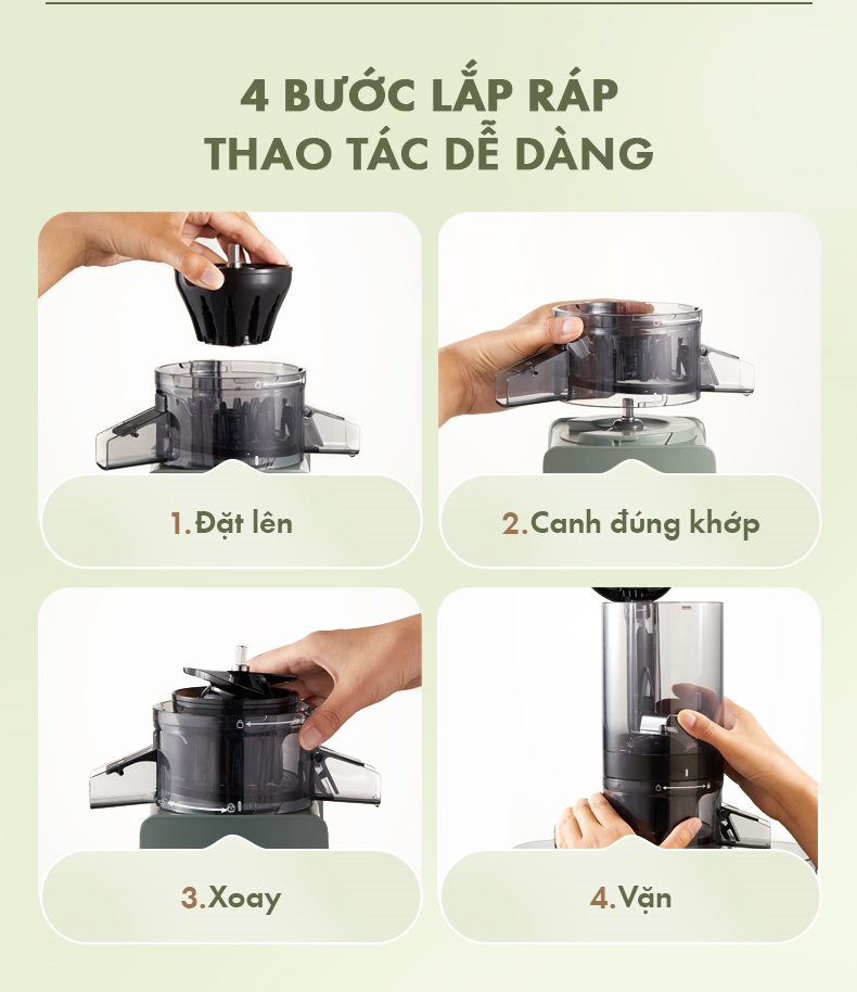 Máy ép chậm đa năng Bear YZJ-D01Y6 - Hàng Chính Hãng