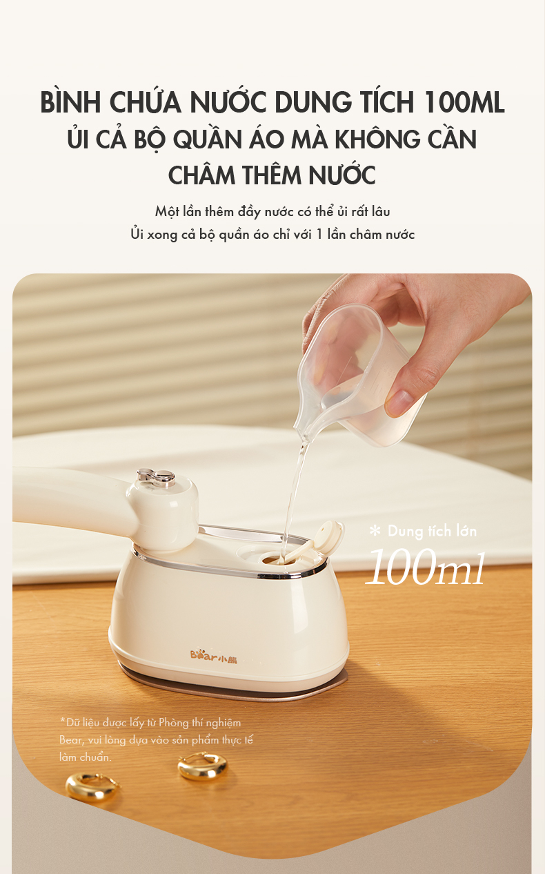 Bàn Ủi Hơi Nước Mini Bear DYD-J10Q1 Hàng Chính Hãng