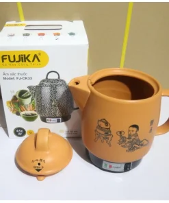 Ấm sắc thuốc điện Fujika 3 lít MÀU VÀNG GỐM SỨ