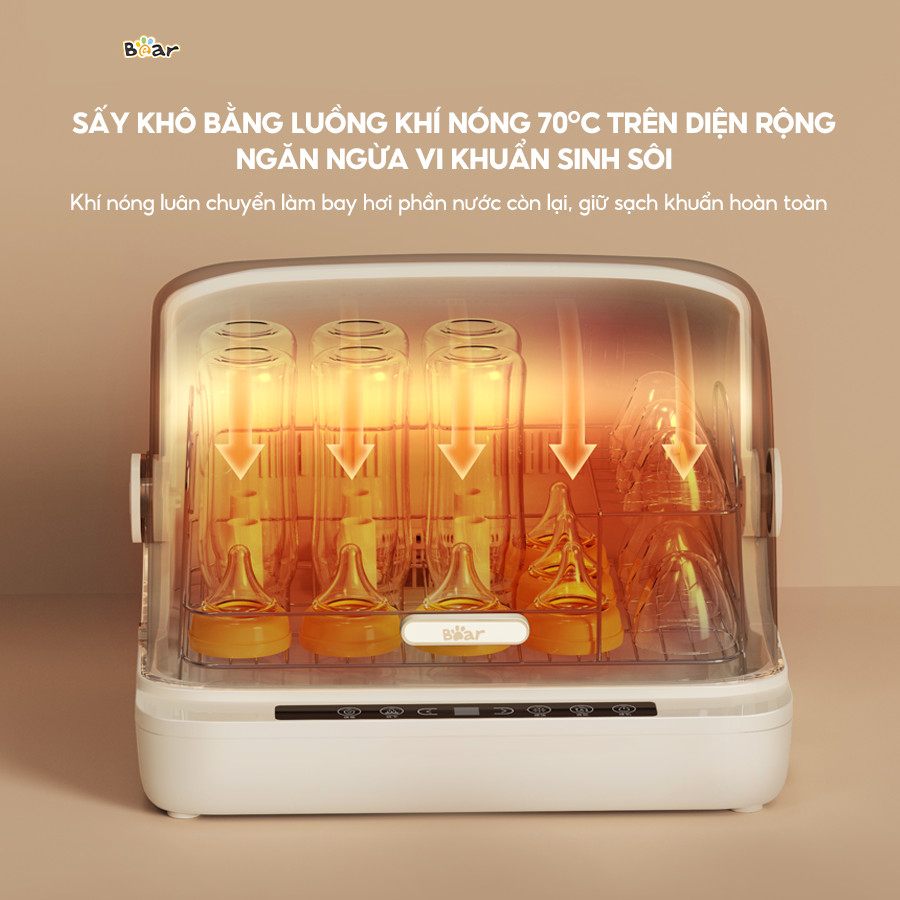 Máy Tiệt Trùng Bình Sữa Bear SB-MTT20 18L Máy Tiệt Trùng Sấy Khô Máy Tiệt Trùng UV Ti Giả Bình Sữa Máy Diệt Trùng