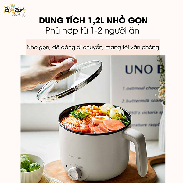 Nồi điện đa năng Bear 1.2L DRG-C12K1