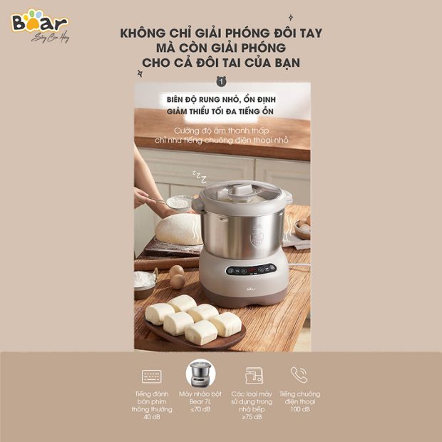Giải phóng của đôi tay và đôi tai của bạn với Máy trộn bột Bear 7L DM-B70V1