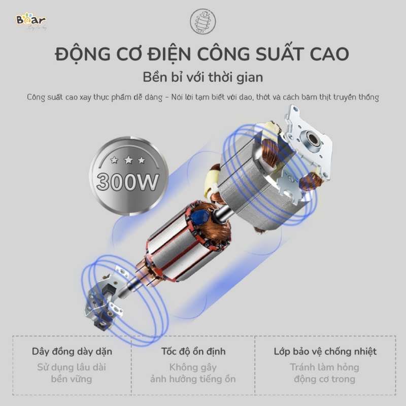 Máy xay thịt Bear SB-MA02L