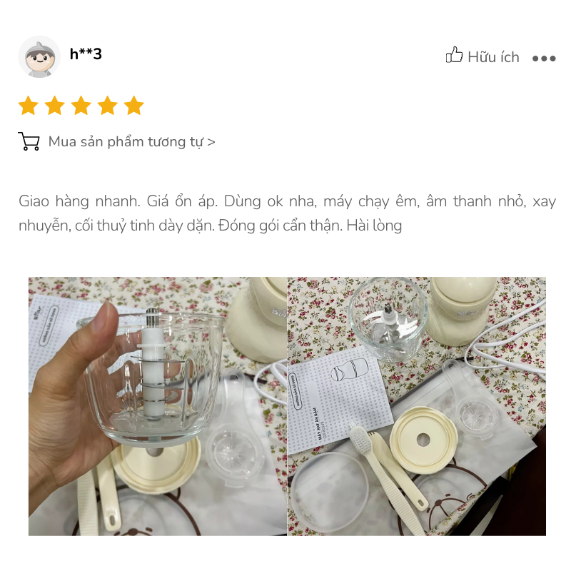 Máy xay ăn dặm Bear 0.3L GR-B03V8