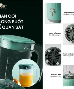 Máy Xay Sinh Tố Bear BL-B10V2 3 Cối Dung Tích 1L Máy Xay Hoa Quả Máy Xay Ăn Dặm Máy Nghiền Hạt Đa Năng Máy Xay Thực Phẩm
