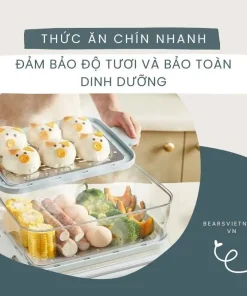 Nồi lẩu hấp Bear DZG-P20W7 đa năng 21.5L Tiếng Việt bảo hành 18 tháng Lẩu Hầm Healthy Tiết Kiệm Điện