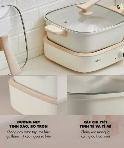 Alternative view of Nồi Lẩu Điện Đa Năng Bear DHG-C40M1 Tiết Kiệm Điện 7 trong 1 Chống Dính Cao Cấp Nấu Lẩu Thịt Nướng