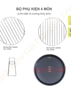 Linh phụ kiện lò nướng thủy tinh, nồi chiên không dầu gồm bóng đèn, sợi đốt, role, timer, công tắc