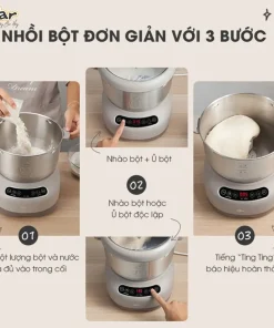 Máy Trộn Bột Bear DM-B70V1 7L Đa Năng Ủ Bột Nhồi Bột Nhanh Công Suất Lớn Bảo Hành 18 Tháng