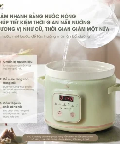 Alternative view of Nồi Nấu Cháo Chậm BEAR 2L SB-NNC20 Nồi Nấu Chậm Cho Bé Nồi Nấu Cháo Nồi Áp Suất Hầm Hấp Giữ Trọn Chất Dinh Dưỡng