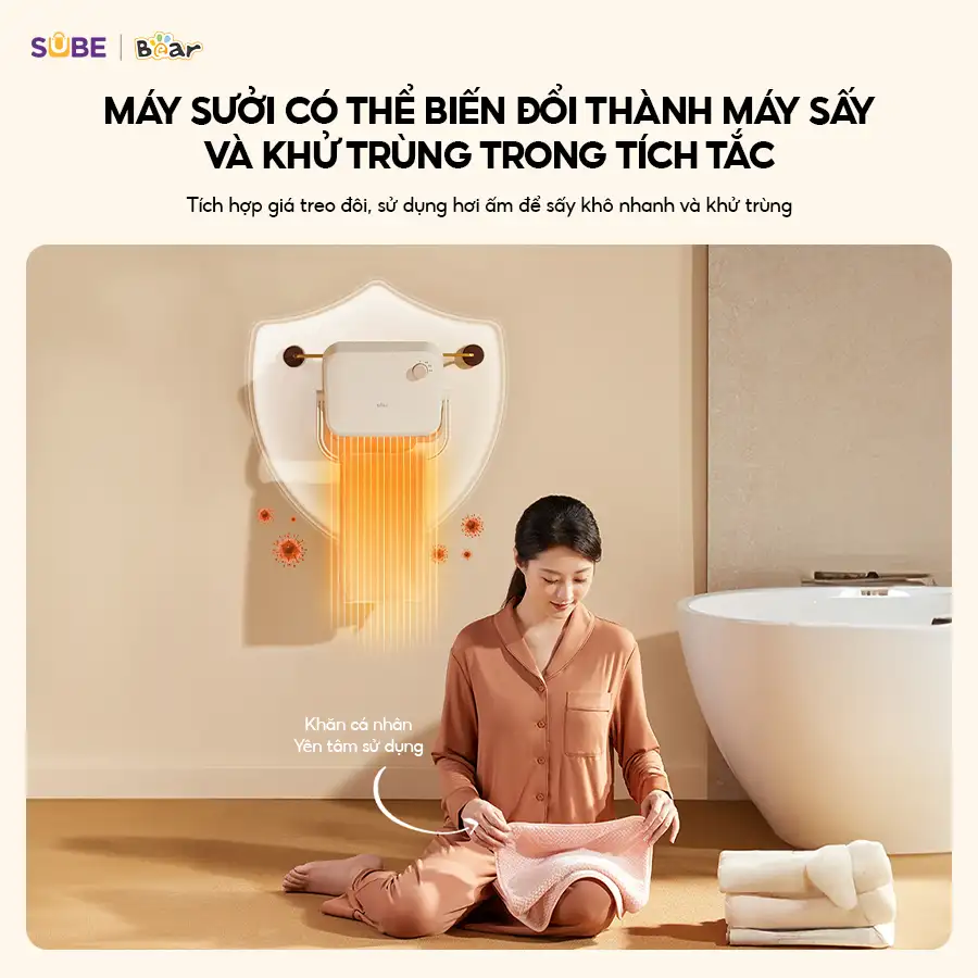Máy Sưởi Gốm Treo Nhà Tắm Bear SH-4H20X Đèn Sưởi Quạt Sưởi Treo Tường Phòng Tắm Chống Nước Tiết Kiệm Điện Máy Sưởi Gốm Treo Nhà Tắm Bear SH-4H20X Đèn Sưởi Quạt Sưởi Treo Tường Phòng Tắm Chống Nước Tiết Kiệm Điện - Ảnh 6