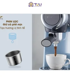 Máy Pha Cà Phê Bear Tự Động CF-B02V1 800W Pha Espresso Phong Cách Ý