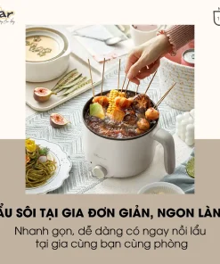 Nồi Lẩu Điện Đa Năng Bear DRG-C12K1 Nồi Lẩu Mini Đa Năng Kèm Lồng Hấp