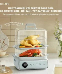 Nồi Hấp Lẩu Điện Tráng Men Đa Năng DZG-P20W7