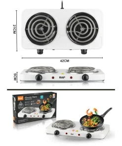 Bếp điện đôi RAF 1000W - 2000W Tiện lợi và đa chức năng Lò điện đơn Lò điện đôi 6 tháng bảo hành chính hãng Bếp Điện