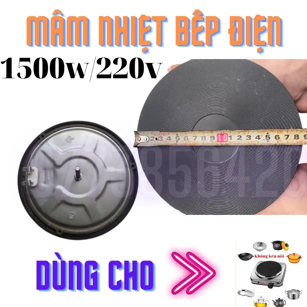 Mâm nhiệt bếp 1500w