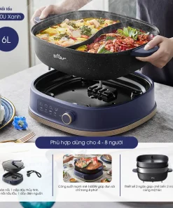 Nồi Lẩu Điện Đa Năng 2 Ngăn Bear SB-NL60U 6L