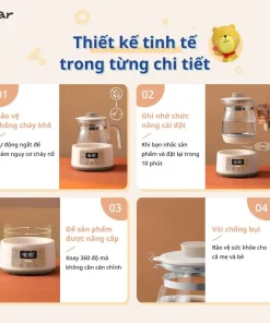 Alternative view of Máy hâm sữa Bear WW-4H12L Tích Hợp Khử Clo Pha Sữa 1.2L BẢN TIẾNG VIỆT