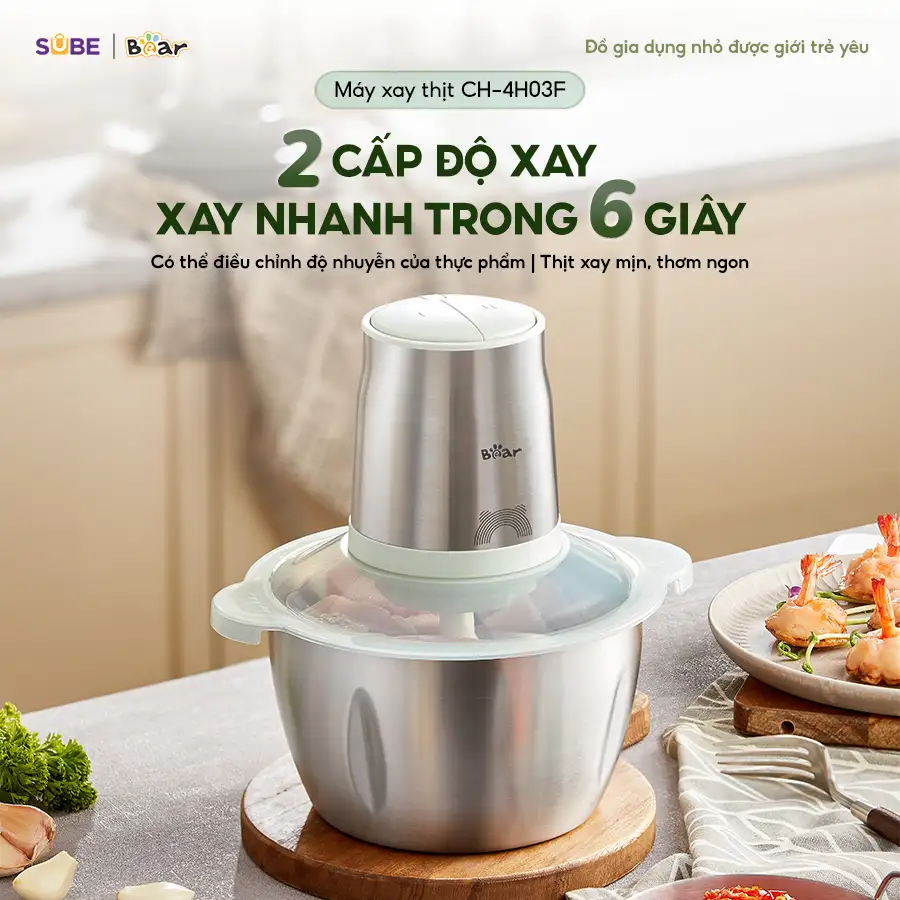 Máy Xay Thịt 1.8L Bear CH-4H03F