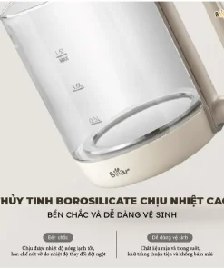Ấm pha trà đa năng Bear YSH-E15G1 (SB-PT15K) 1000W Bình thủy tinh có lõi lọc inox 304