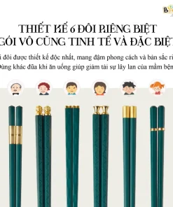 Bộ Đũa Kháng Khuẩn Ăn Cơm Bear CX-E0102