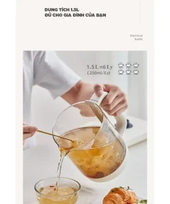 Ấm pha trà đa năng Bear YSH-E15G1 (SB-PT15K) 1000W Bình thủy tinh có lõi lọc inox 304
